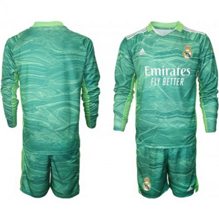 Billiga Fotbollströjor Real Madrid Målvakt Barn Tredje tröja 2021/22 Långärmad